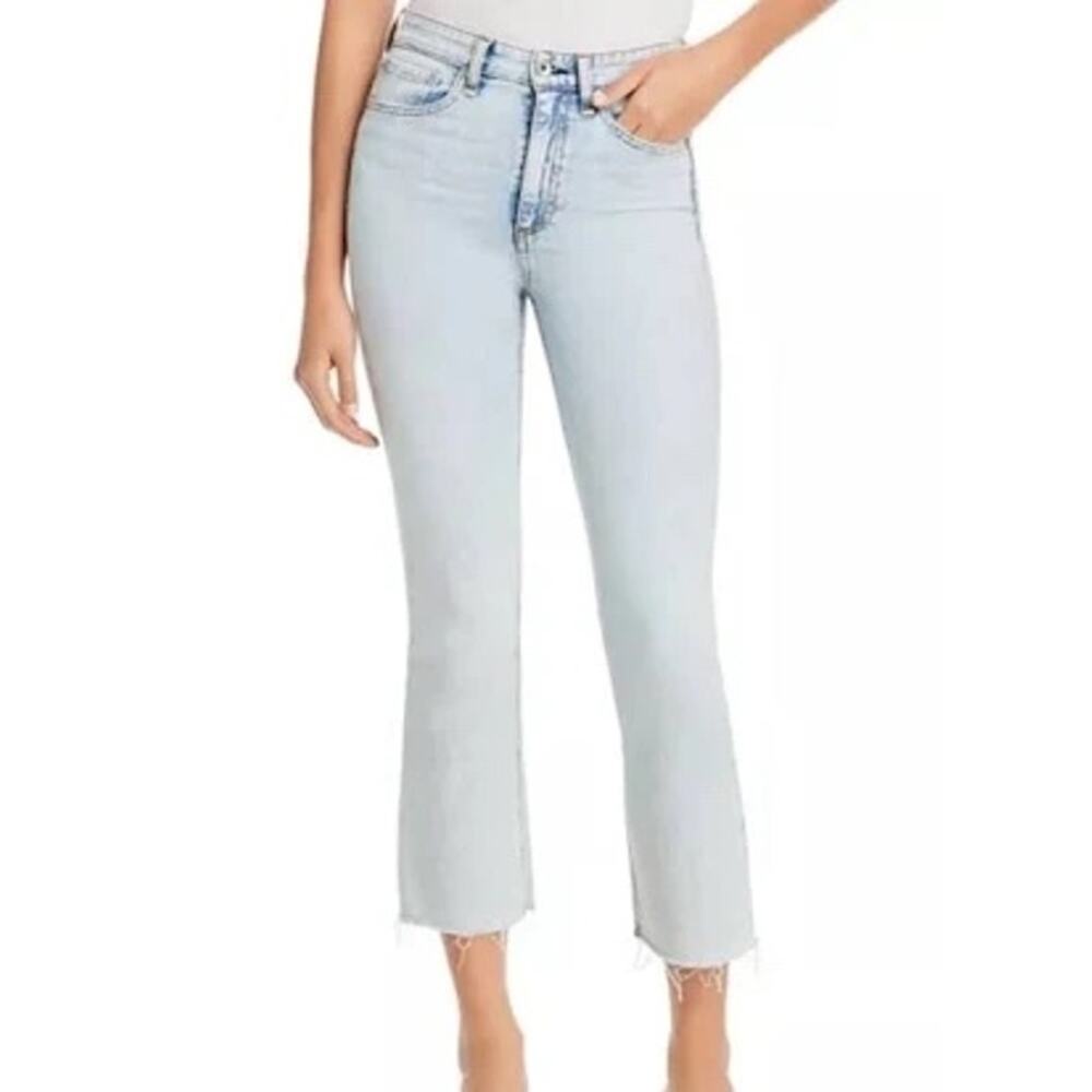 Rag & Bone Nina High Rise Ankle Flare Jeans Jade Light Wash Size 25